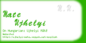 mate ujhelyi business card